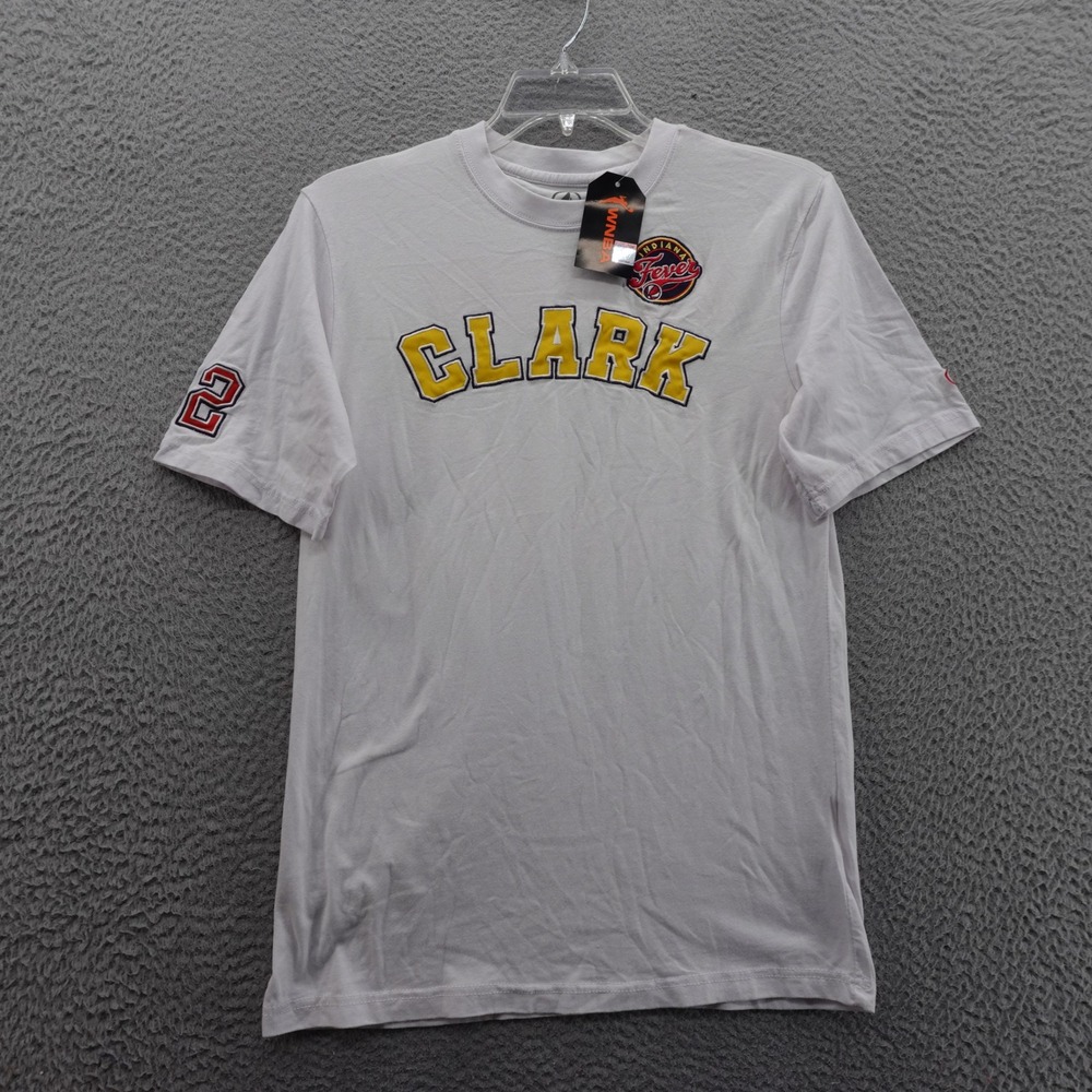 FISLL Indian Fever Caitlin Clark TShirt S/M White Unisex WNBA‎ Short Sleeve NWT